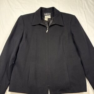 Sag Harbor Size 18 Women's Black‎ /Wool Blend Coat Lined